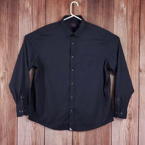 UNTUCKit Gironde Mens Size XXL Black Performance LS Button Up Shirt Stretch